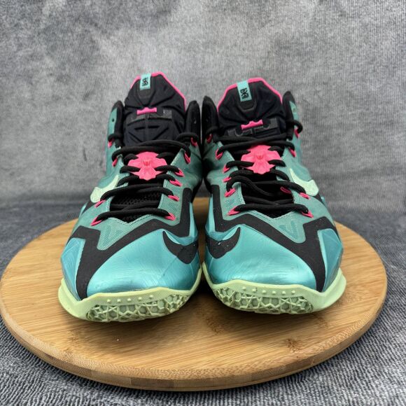 Nike LeBron 11 South Beach Shoes Mens Size 9 Teal Black Basketball 616175-330 - Picture 2 of 11